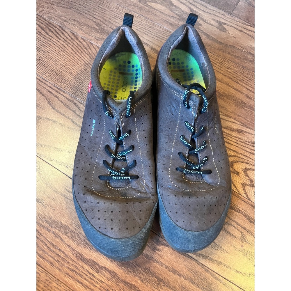 Ecco Biom Natural Motion Brown Yak Leather Walking Shoes Sneakers  40 size 9
